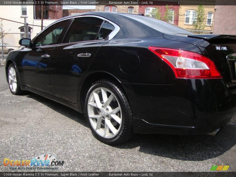 2009 Nissan Maxima 3.5 SV Premium Super Black / Frost Leather Photo #4