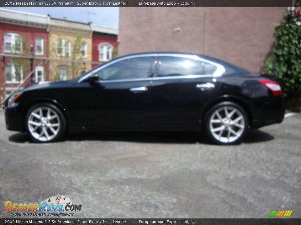 2009 Nissan Maxima 3.5 SV Premium Super Black / Frost Leather Photo #5