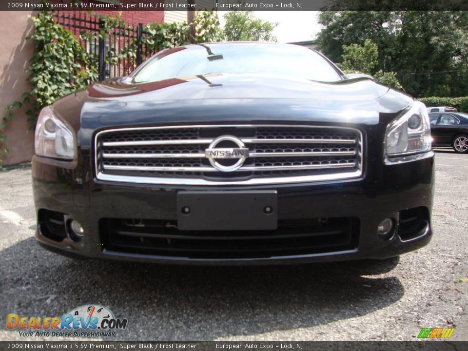 2009 Nissan Maxima 3.5 SV Premium Super Black / Frost Leather Photo #6