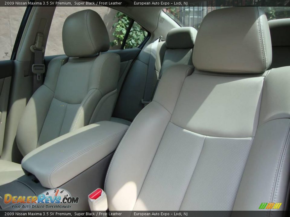 2009 Nissan Maxima 3.5 SV Premium Super Black / Frost Leather Photo #8