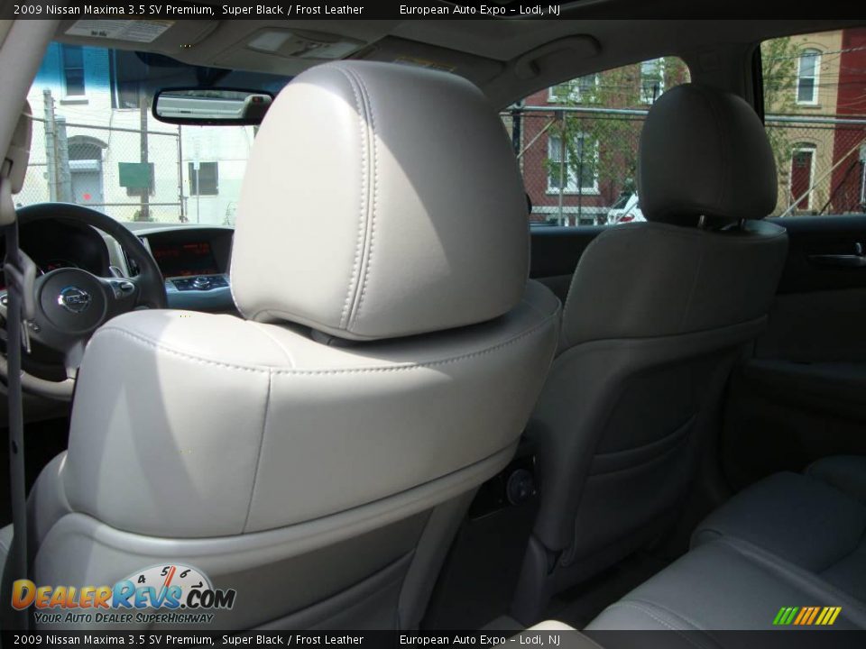 2009 Nissan Maxima 3.5 SV Premium Super Black / Frost Leather Photo #9