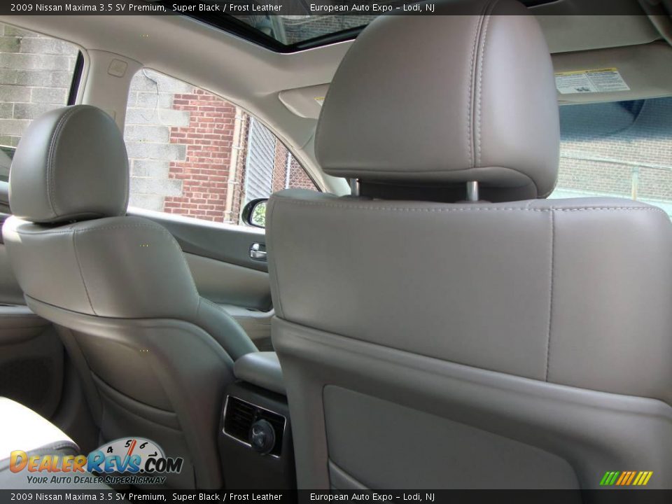 2009 Nissan Maxima 3.5 SV Premium Super Black / Frost Leather Photo #11