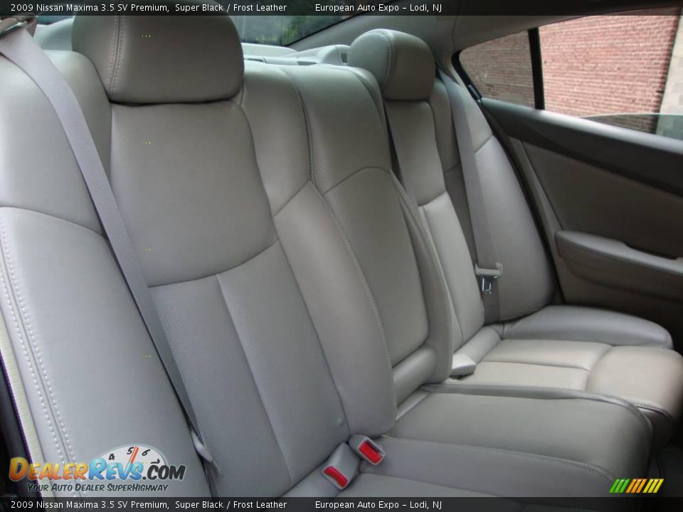 2009 Nissan Maxima 3.5 SV Premium Super Black / Frost Leather Photo #12