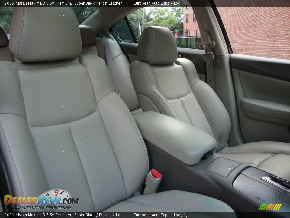 2009 Nissan Maxima 3.5 SV Premium Super Black / Frost Leather Photo #14