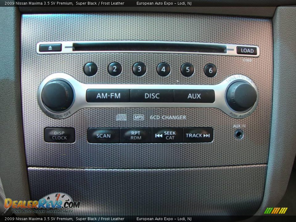2009 Nissan Maxima 3.5 SV Premium Super Black / Frost Leather Photo #16
