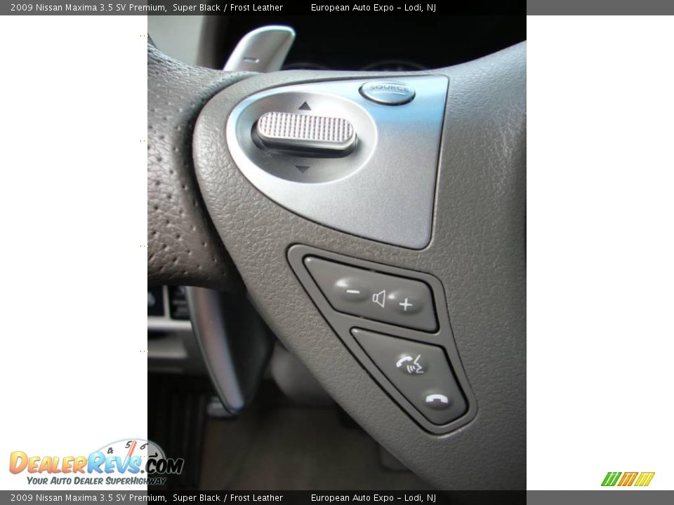 2009 Nissan Maxima 3.5 SV Premium Super Black / Frost Leather Photo #18