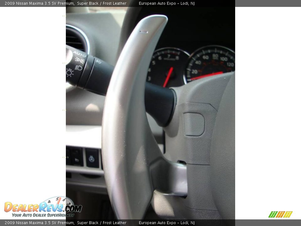 2009 Nissan Maxima 3.5 SV Premium Super Black / Frost Leather Photo #21