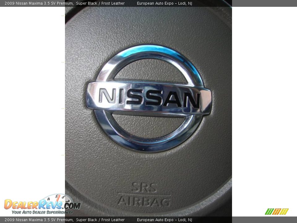2009 Nissan Maxima 3.5 SV Premium Super Black / Frost Leather Photo #22