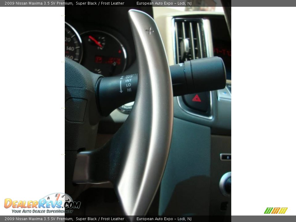 2009 Nissan Maxima 3.5 SV Premium Super Black / Frost Leather Photo #23