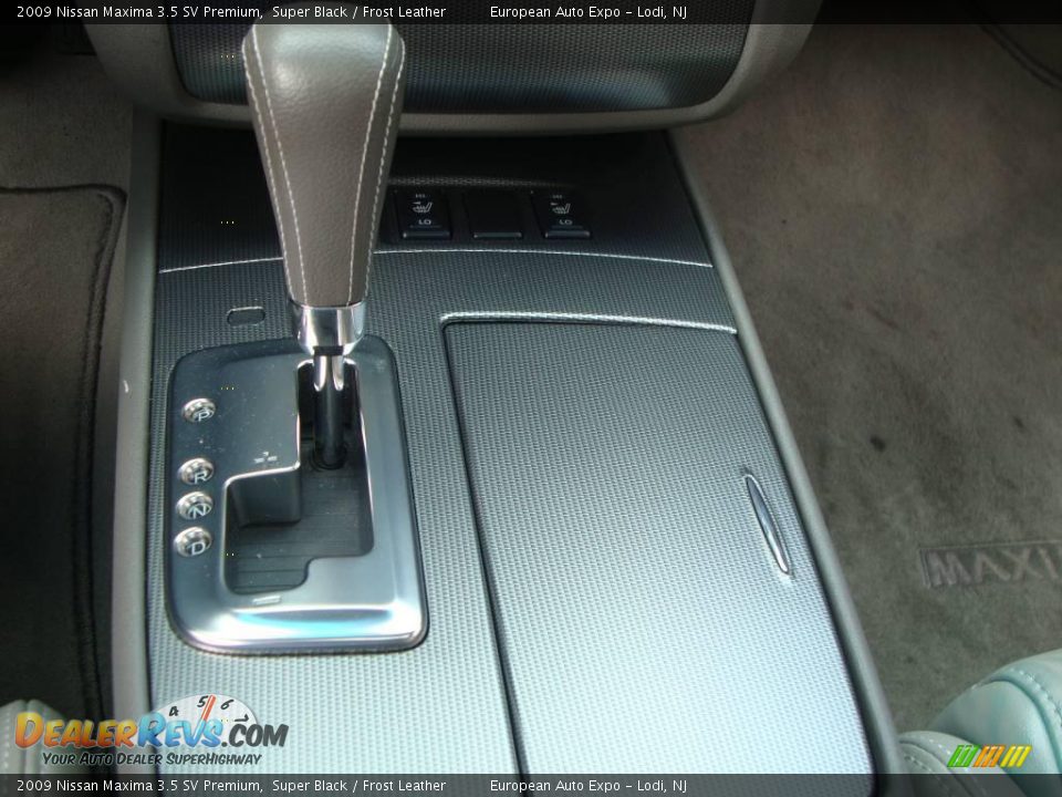 2009 Nissan Maxima 3.5 SV Premium Super Black / Frost Leather Photo #26