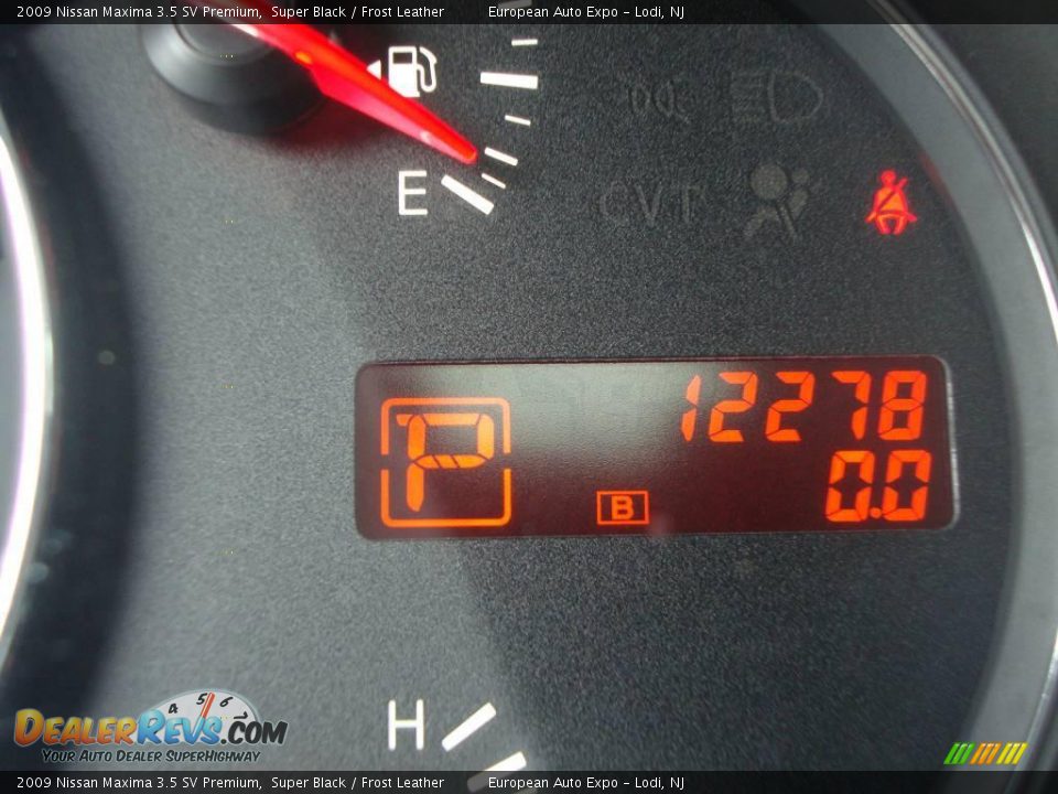 2009 Nissan Maxima 3.5 SV Premium Super Black / Frost Leather Photo #27