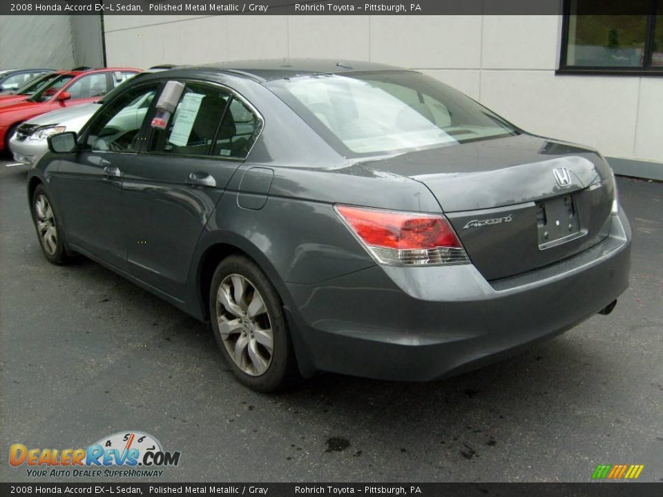 2008 Honda Accord EX-L Sedan Polished Metal Metallic / Gray Photo #2