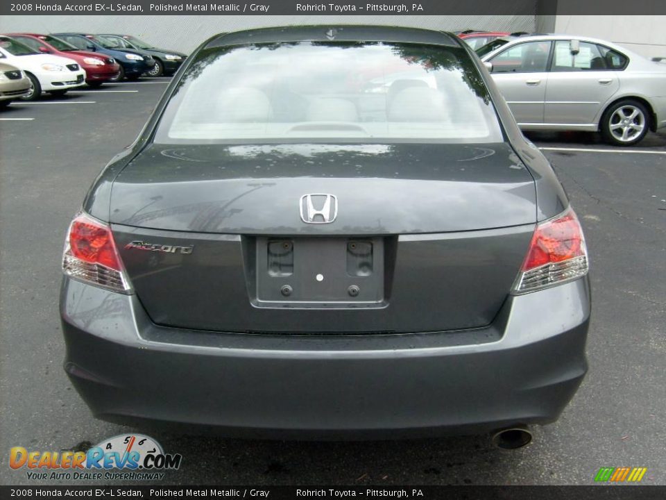 2008 Honda Accord EX-L Sedan Polished Metal Metallic / Gray Photo #3