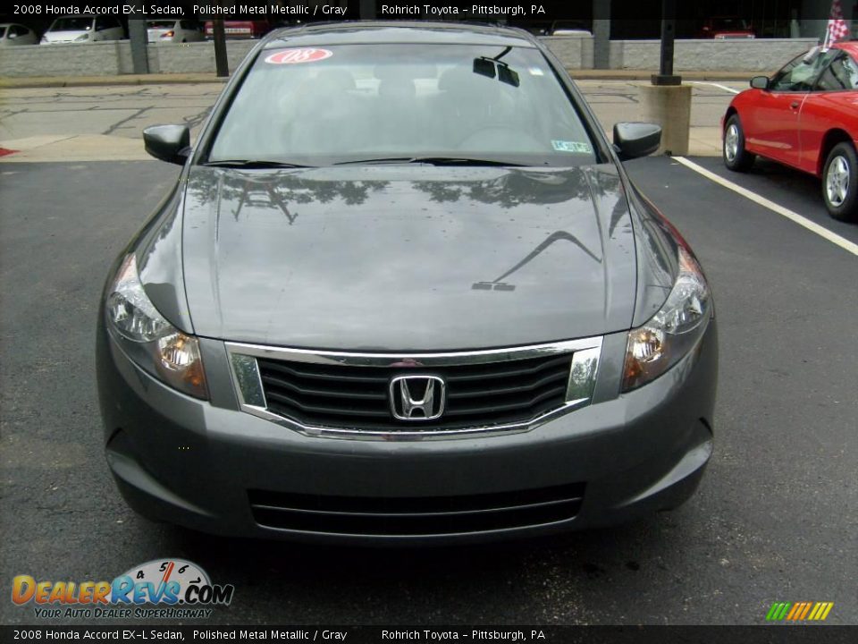 2008 Honda Accord EX-L Sedan Polished Metal Metallic / Gray Photo #6