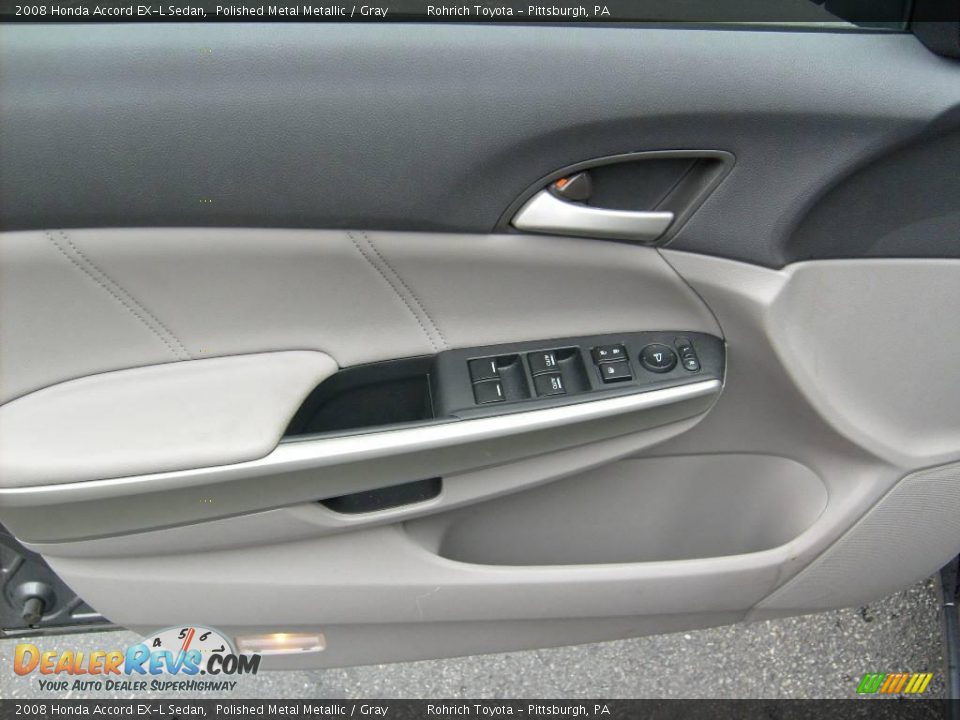 2008 Honda Accord EX-L Sedan Polished Metal Metallic / Gray Photo #10