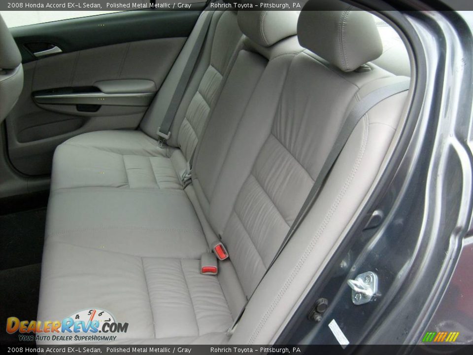 2008 Honda Accord EX-L Sedan Polished Metal Metallic / Gray Photo #12