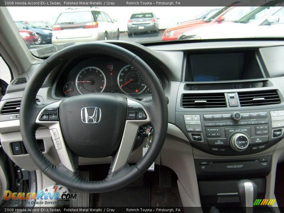 2008 Honda Accord EX-L Sedan Polished Metal Metallic / Gray Photo #13