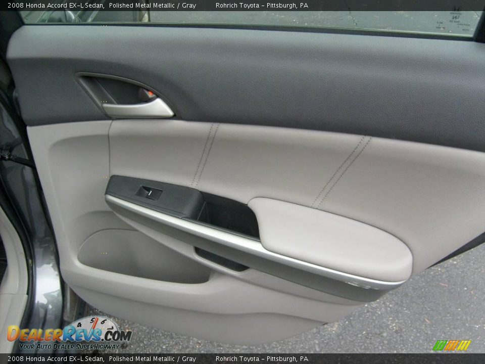 2008 Honda Accord EX-L Sedan Polished Metal Metallic / Gray Photo #15