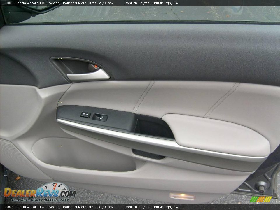 2008 Honda Accord EX-L Sedan Polished Metal Metallic / Gray Photo #17