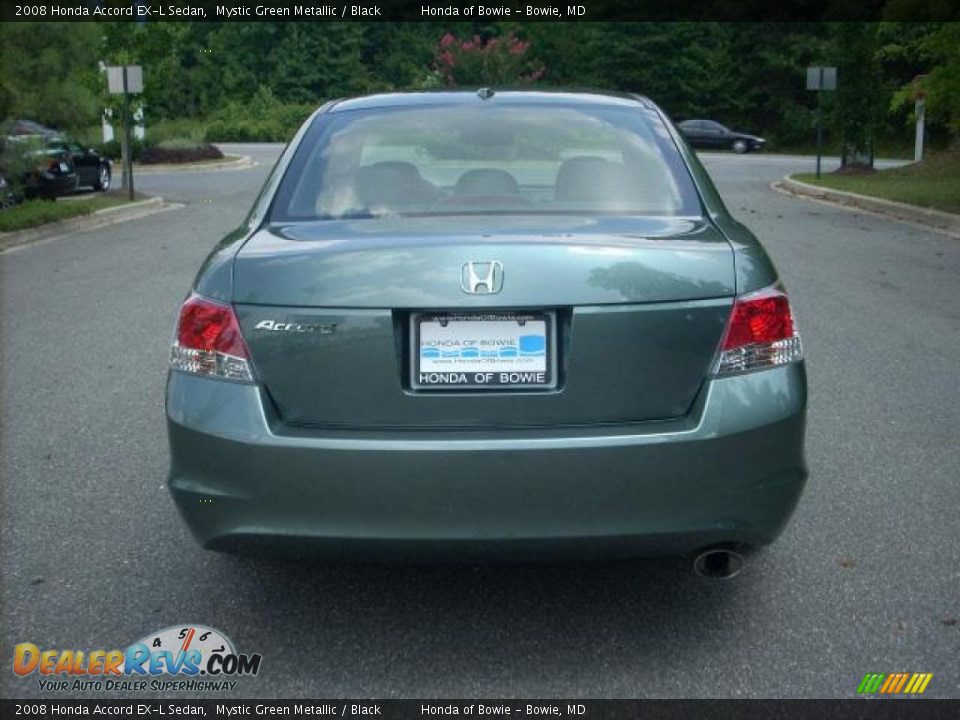 2008 Honda Accord EX-L Sedan Mystic Green Metallic / Black Photo #4