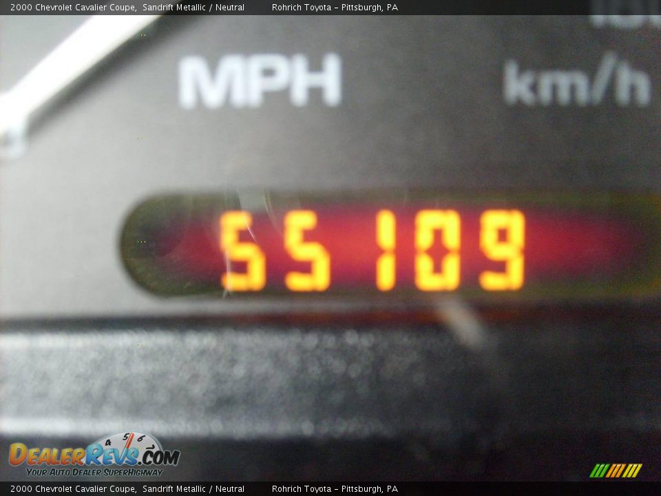 2000 Chevrolet Cavalier Coupe Sandrift Metallic / Neutral Photo #20