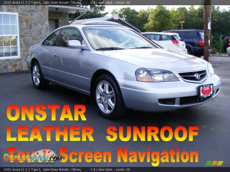 2003 Acura CL 3.2 Type S Satin Silver Metallic / Ebony Photo #1