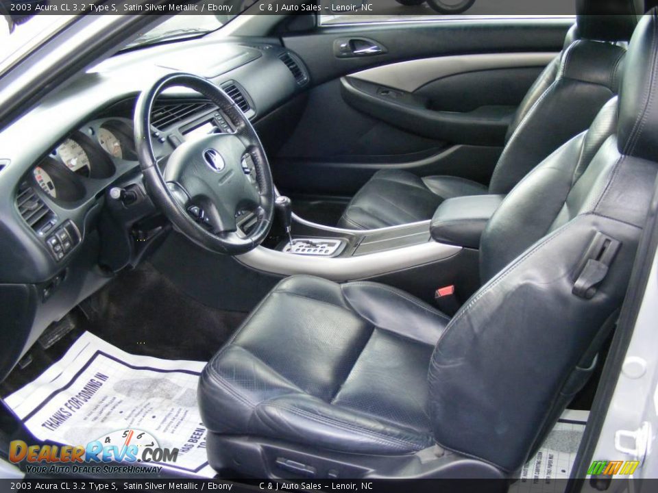 2003 Acura CL 3.2 Type S Satin Silver Metallic / Ebony Photo #7