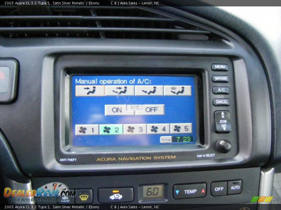 2003 Acura CL 3.2 Type S Satin Silver Metallic / Ebony Photo #8