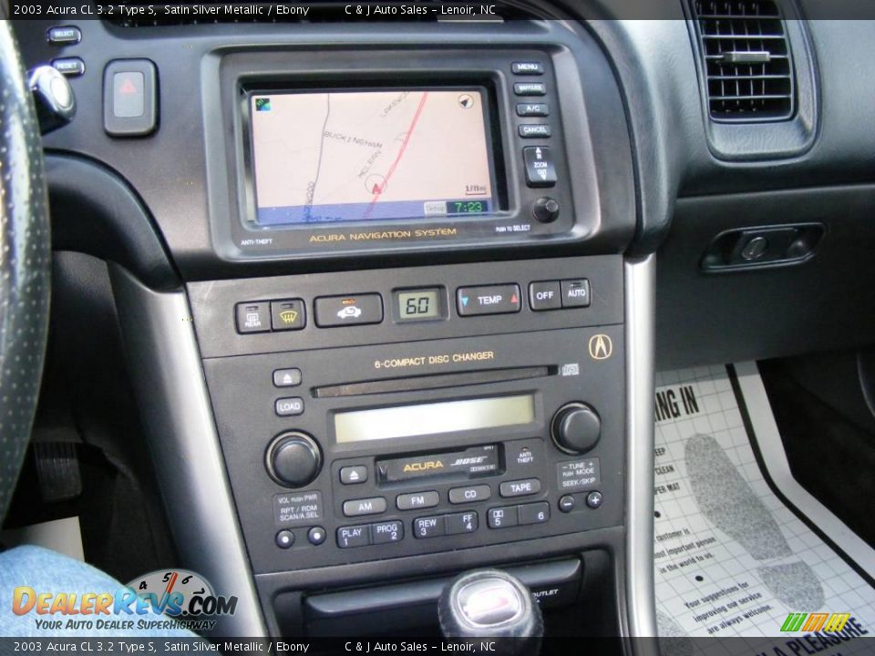 2003 Acura CL 3.2 Type S Satin Silver Metallic / Ebony Photo #9