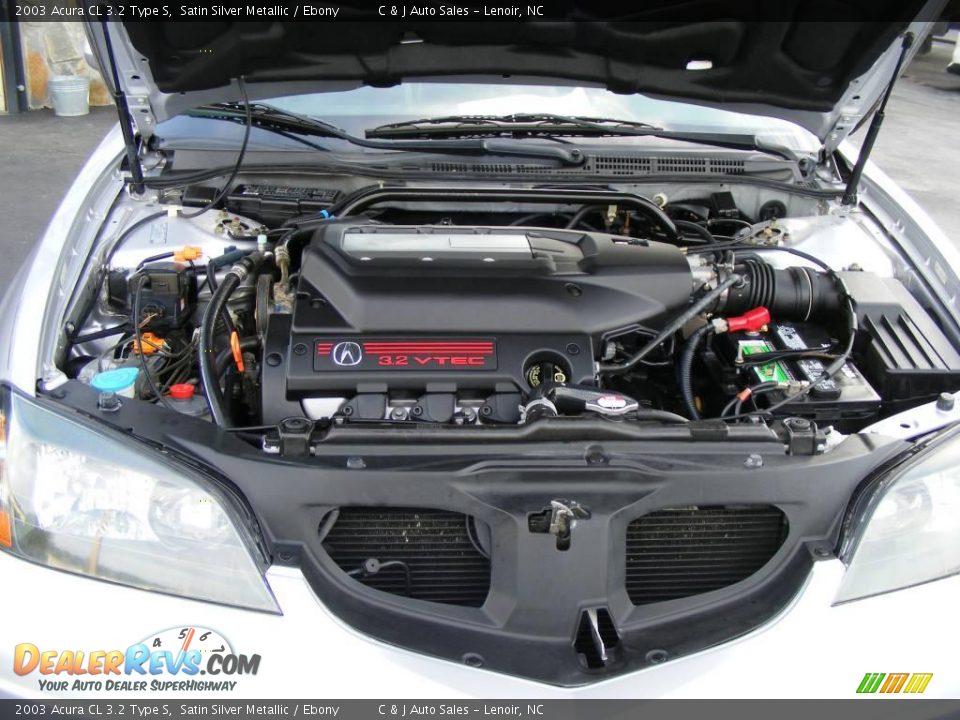 2003 Acura CL 3.2 Type S Satin Silver Metallic / Ebony Photo #11