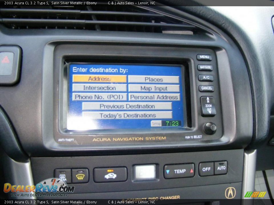 2003 Acura CL 3.2 Type S Satin Silver Metallic / Ebony Photo #12