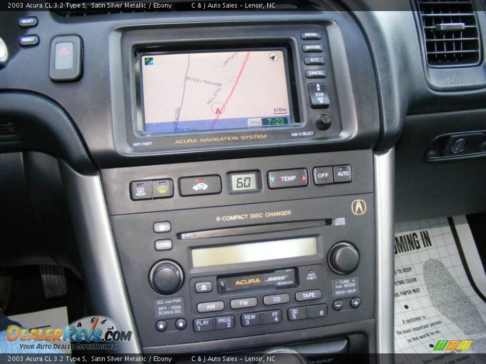 2003 Acura CL 3.2 Type S Satin Silver Metallic / Ebony Photo #13