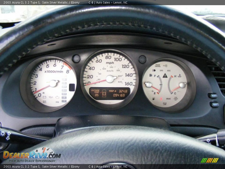 2003 Acura CL 3.2 Type S Satin Silver Metallic / Ebony Photo #14