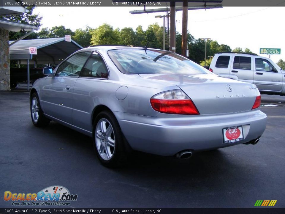 2003 Acura CL 3.2 Type S Satin Silver Metallic / Ebony Photo #16