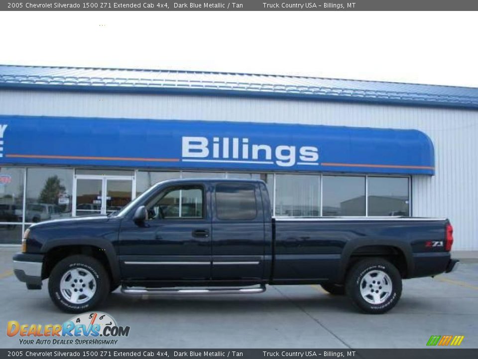 2005 Chevrolet Silverado 1500 Z71 Extended Cab 4x4 Dark Blue Metallic / Tan Photo #1