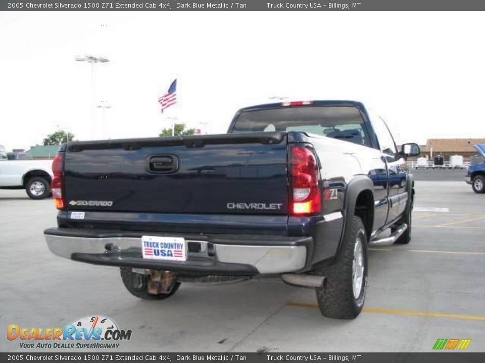 2005 Chevrolet Silverado 1500 Z71 Extended Cab 4x4 Dark Blue Metallic / Tan Photo #5