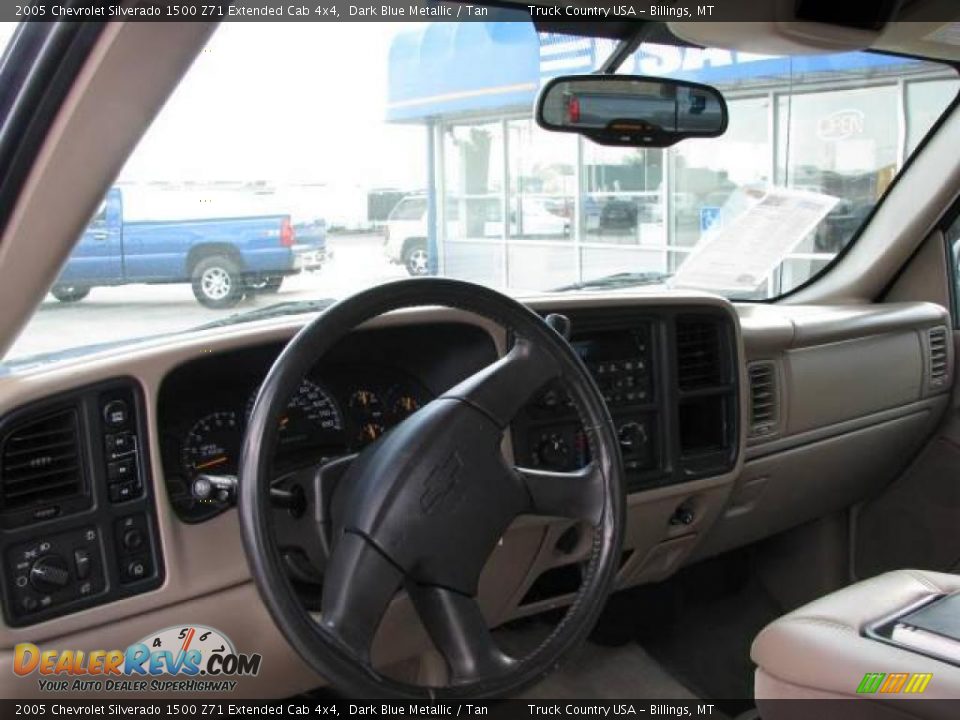 2005 Chevrolet Silverado 1500 Z71 Extended Cab 4x4 Dark Blue Metallic / Tan Photo #9