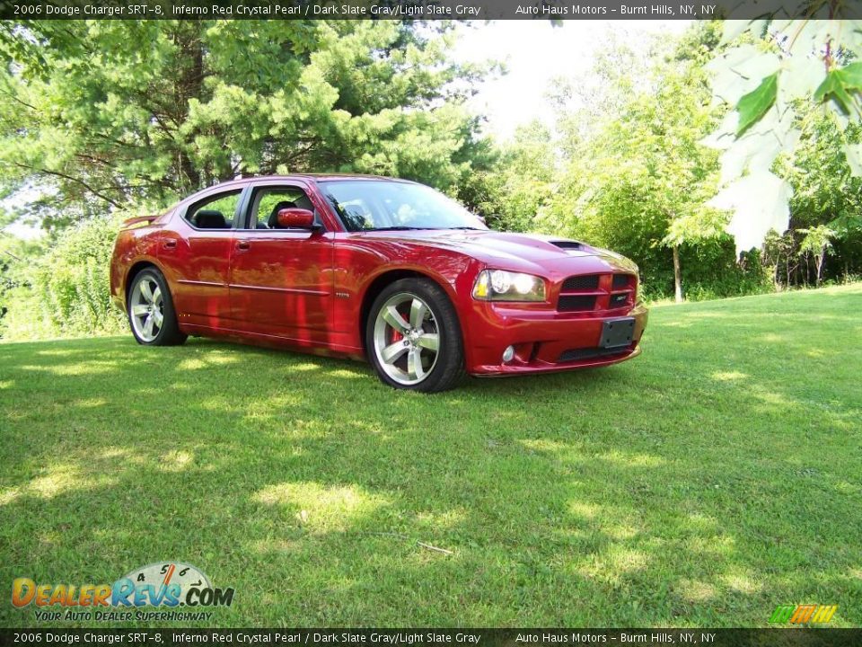 2006 Dodge Charger SRT-8 Inferno Red Crystal Pearl / Dark Slate Gray/Light Slate Gray Photo #4