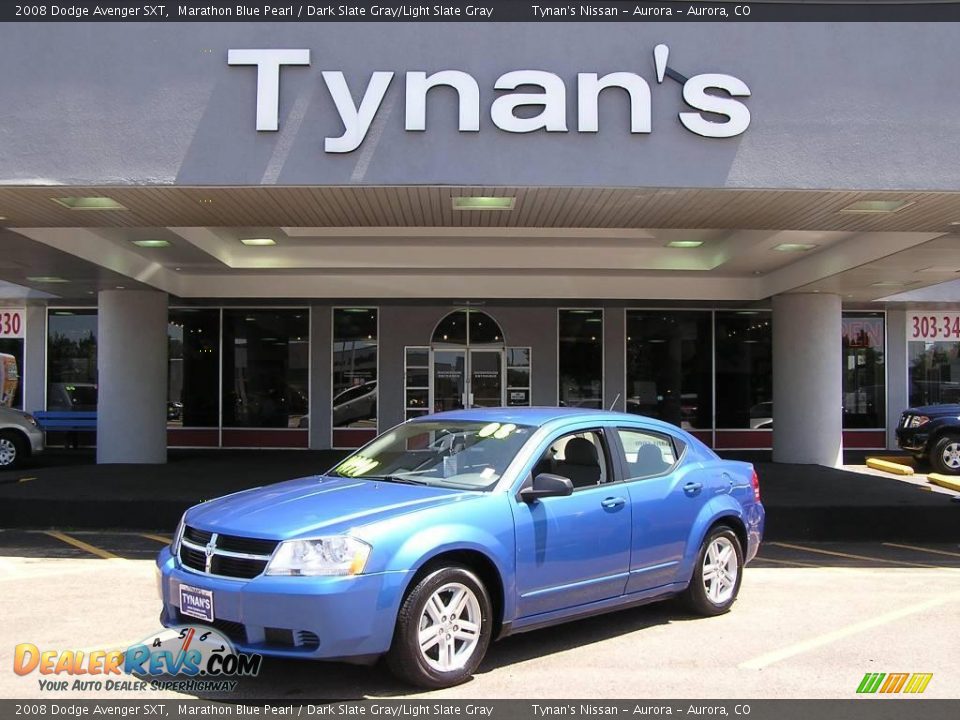 2008 Dodge Avenger SXT Marathon Blue Pearl / Dark Slate Gray/Light Slate Gray Photo #1