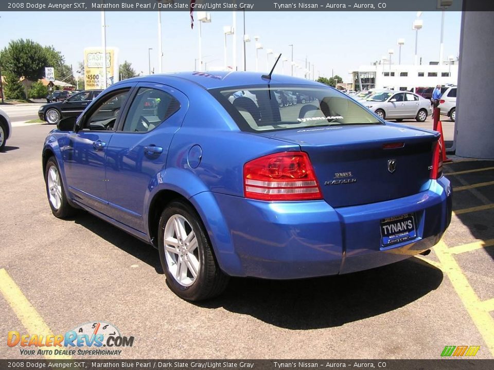 2008 Dodge Avenger SXT Marathon Blue Pearl / Dark Slate Gray/Light Slate Gray Photo #4