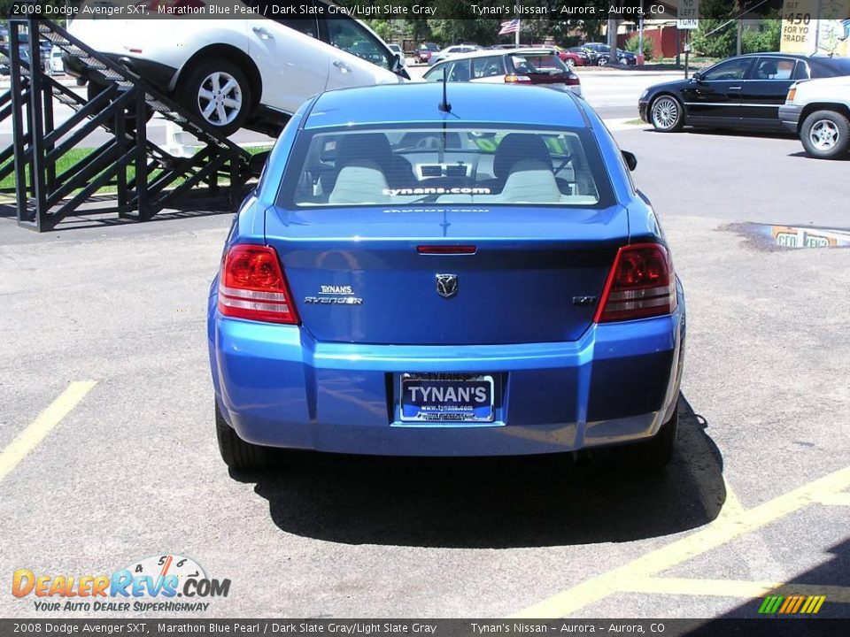 2008 Dodge Avenger SXT Marathon Blue Pearl / Dark Slate Gray/Light Slate Gray Photo #5