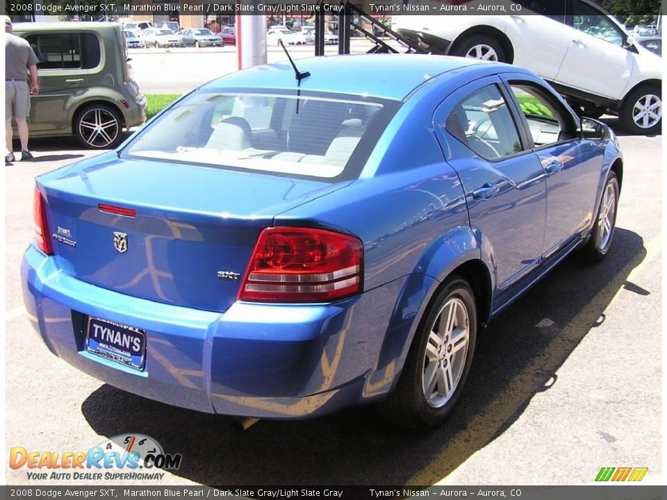 2008 Dodge Avenger SXT Marathon Blue Pearl / Dark Slate Gray/Light Slate Gray Photo #6