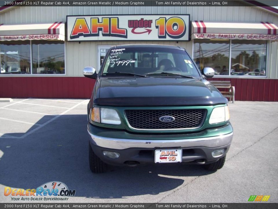 2000 Ford F150 XLT Regular Cab 4x4 Amazon Green Metallic / Medium Graphite Photo #1