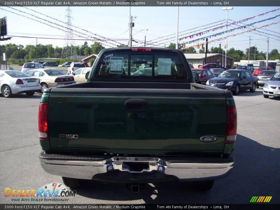 2000 Ford F150 XLT Regular Cab 4x4 Amazon Green Metallic / Medium Graphite Photo #4