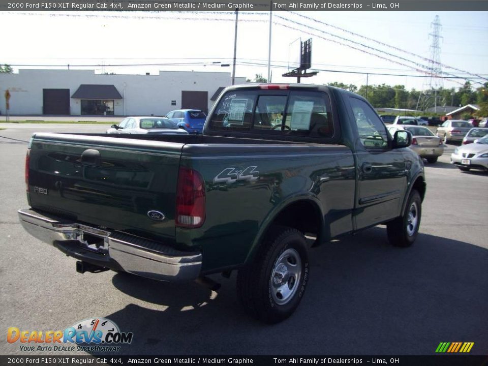 2000 Ford F150 XLT Regular Cab 4x4 Amazon Green Metallic / Medium Graphite Photo #5