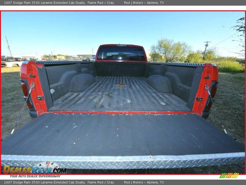 1997 Dodge Ram 3500 Laramie Extended Cab Dually Flame Red / Gray Photo #6