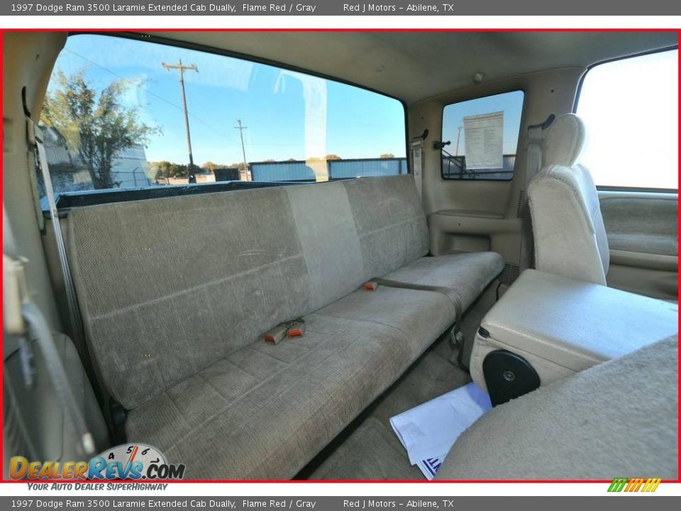 1997 Dodge Ram 3500 Laramie Extended Cab Dually Flame Red / Gray Photo #18