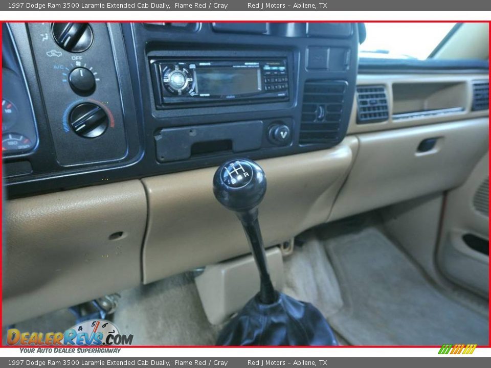 1997 Dodge Ram 3500 Laramie Extended Cab Dually Flame Red / Gray Photo #22