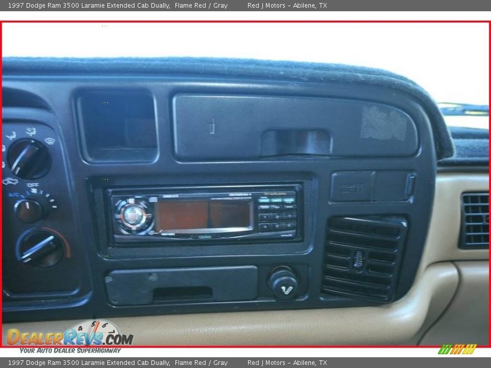 1997 Dodge Ram 3500 Laramie Extended Cab Dually Flame Red / Gray Photo #23