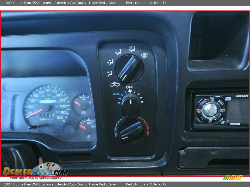 1997 Dodge Ram 3500 Laramie Extended Cab Dually Flame Red / Gray Photo #24